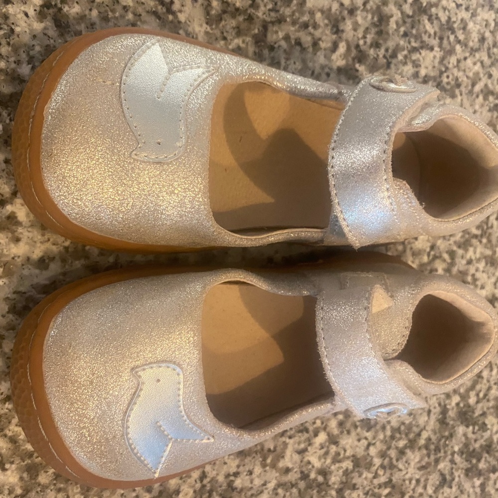 Livie & Luca Silver Dress Shoes with Shimmery Finish